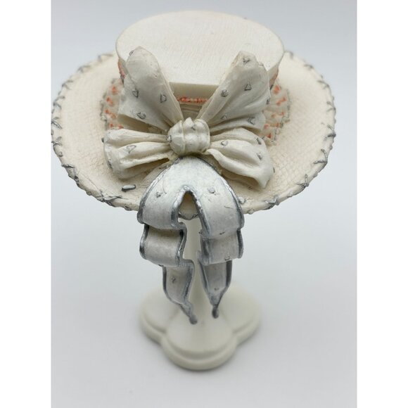 Victorian Style The Bride Miniature Shoe, Hat, Purse, Stand By Willow Hall - Picture 5 of 11
